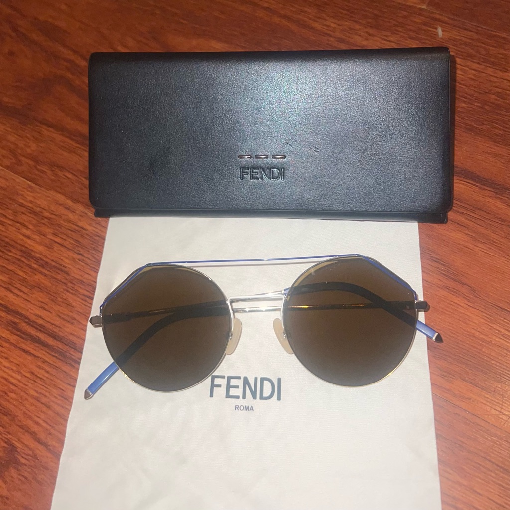 Fendi Brown And Gold Sunglasses